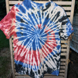 Blue Black and Red Spiral (Medium) Unisex T-shirt