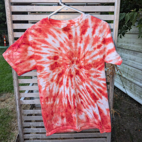 Coral Pink Spiral T-Shirt (Small) Unisex T-Shirt