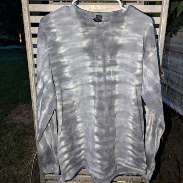 Grey Stripe (Large) Unisex Long-sleeved Shirt