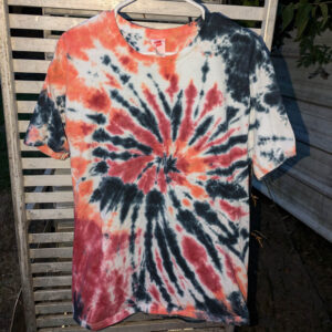 Red Black and Orange Spiral (Large) Unisex T-shirt