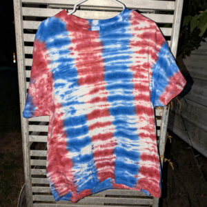 Red and Blue Stripe (X-Large) Unisex T-shirt