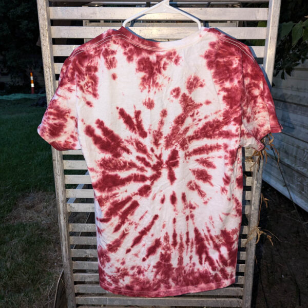 Red and White Spiral (Medium) Unisex T-shirt - Image 2